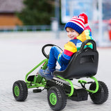 4 Wheel Pedal Powered Ride On with Adjustable Seat-Green