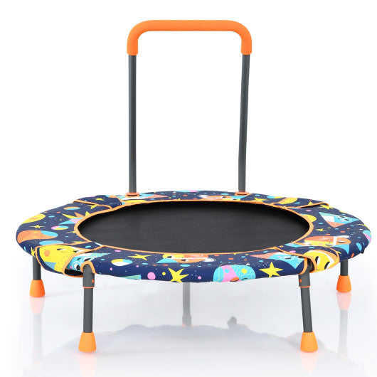 Convertible Swing and Trampoline Set with Upholstered Handrail