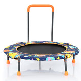 Convertible Swing and Trampoline Set with Upholstered Handrail