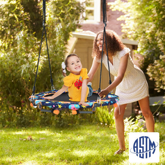 Convertible Swing and Trampoline Set with Upholstered Handrail