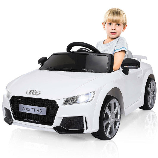 12V Kids Electric Ride on Car with Remote Control and Music Function-White