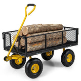 Utility Garden Wagon with 4 Removable Side Panels and 900/1200 LBS Load Capacity-43 X21 X 36 Inch