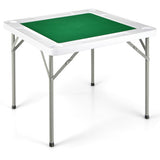 4-Player Mahjong Game Table with Iron Frame