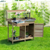 Outdoor Garden Wooden Work Station Potting Bench