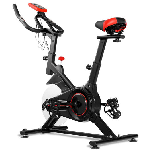 Indoor Exercise Bike Belt Driven Stationary Bike with Pulse Sensor & Phone Holder