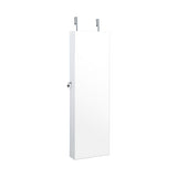 Wall Mounted Jewelry Cabinet with 3-Color Lights-White