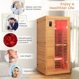 2024 New Model Single Person Far Infrared Wooden Sauna for Home