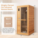 2024 New Model Single Person Far Infrared Wooden Sauna for Home