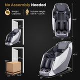 Zero Gravity SL Track Massage Recliner with Heater and Airbag Massage-White