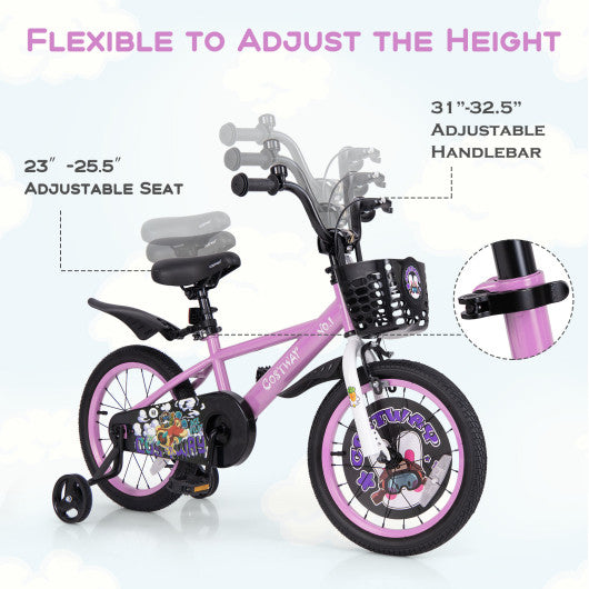 16 Inch Kids Bike for 4-8 Years Old Sport Bicycle with Adjustable Handlebar and Saddle-16 inches